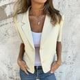 thumbnail image 2 of Women's Tops, Short Sleeve Blazer For Women Lightweight Business Casual Fashion Suit 2026 Summer Lapel Open Front Work Office Jacket, 2 of 6