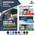 thumbnail image 4 of Knox T35A 85-90 in. Universal 3 Bow Bimini Top Replacement Canvas, Bimini Top Canvas Only with Zip-On Storage Boot, Charcoal Gray, 4 of 7
