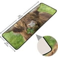 thumbnail image 2 of Dreamtimes Highland Cattle Runner Rug 2'x6' Kitchen Rug Non Slip with Rubber Backing Green Meadow Washable Soft Area Rug Carpet Entryway Rug Runner for Hallway Bedroom Kitchen Decor, 2 of 6