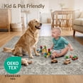 thumbnail image 4 of ODIKA 3'x5' Ultra-Soft Throw Mat, Under Faded Plush Traditional Motif Delicate Grey Padded Foam None Washable, Bare feet friendly, Easy Care Indoor rug for Bedside, Vanity, 4 of 7