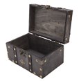 thumbnail image 3 of Wooden Treasure Chest, Durable Wood Wide Application Wooden Jewelry Box  For Cards, 3 of 8