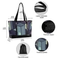 thumbnail image 2 of FORMRS Canvas Laptop Tote Bag for Women with 15.6" Computer Compartments Shoulder Handbag, Cube Stripes, 2 of 7