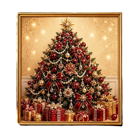 Christmas Wall Ornament, Holiday DIY PAINTING Kit, 5D Handmade Art Decor Set, Festive Seasonal Craft Project, Premium Craft Supplies For Home Indoor Wall Decoration