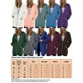 thumbnail image 3 of Frontwalk Ladies Hoodies Solid Color Hooded Sweatshirts Long Sleeve Hoodie Sweatshirt Women Warm Jackets Zip Up Purple M, 3 of 3