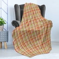 thumbnail image 4 of Abstract Soft Flannel Fleece Throw Blanket, Vibrant Modern Grunge Stripes in Cheerful Colors Summer Vibe, Cozy Plush for Indoor and Outdoor Use, 70" x 90", Multicolor, by Ambesonne, 4 of 5