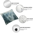 thumbnail image 4 of Acheng Throw Pillow Cover Watercolor Foggy Tree Misty Mountain Wild Outdoor Landscape Nature Decor Lumbar Pillow Case Cushion for Sofa Couch Bed,2 Pcs White, 4 of 6