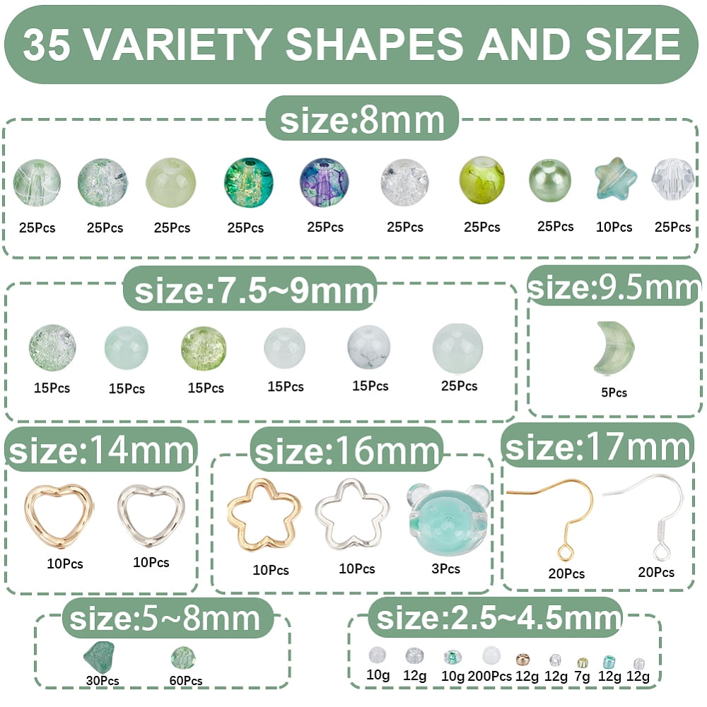 DIY Dangle Earring Making Kits including Acrylic Pearl Glass Beads Seed Beads Gemstone Chip Beads CCB Plastic Bead Frames Brass Earring Hooks
