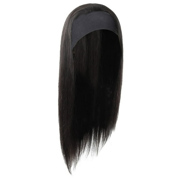 DOPI Wigs Straight Temperature High Wave Wig Hair Long Fashion Black Synthetic wig