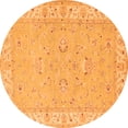 thumbnail image 1 of Ahgly Company Indoor Round Oriental Orange Traditional Area Rugs, 4' Round, 1 of 1