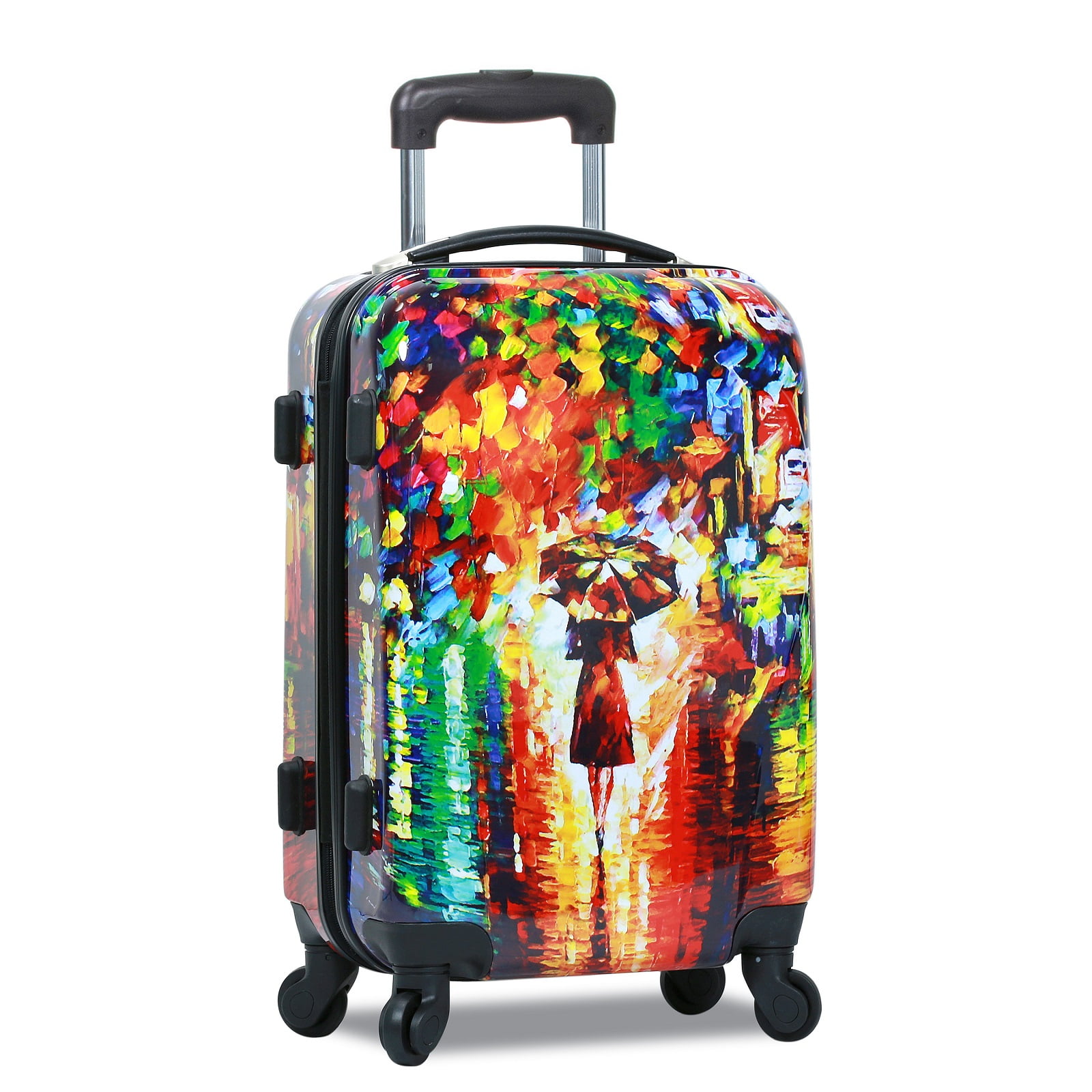 World Traveler 20Inch CarryOn Hardside Spinner Luggage Set Paris
