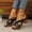 Black, variant on Womens Platform Chunky Heels Low Block Heeled Sandals Open Toe Slides Casual Summer Mules Slip-on Shoe, Fashion Wedding Party Dress Sandals
