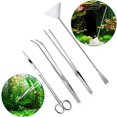 thumbnail image 4 of Lindbes Stainless Steel Aquarium tool kit  4 tools including Straight Scissors  Curved Scissors, 4 of 4