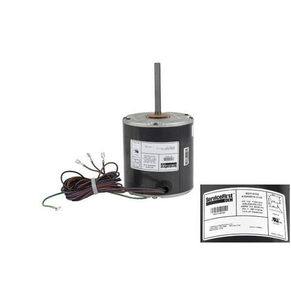 Trane MOT18705 1/2HP 208-230V 1100RPM 48 Motor, replacement for MOT03774