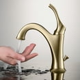 thumbnail image 2 of KRAUS Arlo Brushed Gold Basin Bathroom Faucet with Lift Rod Drain and Deck Plate, 2 of 10