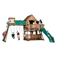 thumbnail image 2 of Backyard Discovery Woodridge Elite Cedar Wood Swing Set, Slide, Clubhouse, Crawl Tunnel, 2 of 13