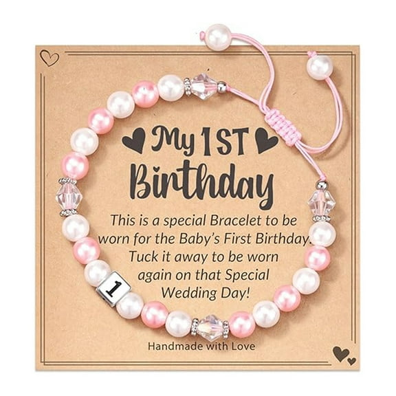 NICKSUN Birthday Gifts, Adjustable Sparkling Delicate Pink Charm Cute Bracelet for Daughter Granddaughter Friends