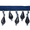 Navy Blue, variant on Expo Int'l 10 yards of Joanne Beaded Teardrop Fringe Trim