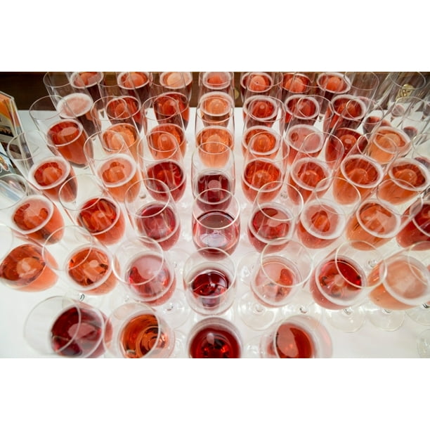 Wine glasses, dinner cruise, Reykjavik, Iceland Poster Print (27 x 9