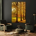 thumbnail image 6 of Canvas Wall Art Autumn Yellow Trees Canvas Print Artwork Fall Landscape Wall Art Paintings Framed Ready to Hang for Living Room Dinning Room Bedroom Bathroom Home Decor 12x18inch, 6 of 6