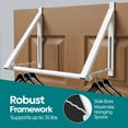 thumbnail image 6 of HOLDN' STORAGE Foldable Over The Door Hanger for Clothes, Towels, Coats - White, 6 of 8