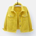 thumbnail image 1 of Women Spring And Autumn Coats Warm Solid Long Sleeve Denim Jacket Outerwear_Special Gift, 1 of 5