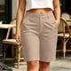 thumbnail image 5 of Neewe Bermuda Shorts for Women Summer Dressy Casual Elastic High Waisted Wide Leg Knee Length Shorts with Pockets, 5 of 6