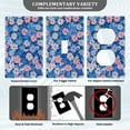 thumbnail image 3 of Yayeee Blank Wall Plate Cover 1-Gang 4.5"x2.7" Home Unused Decorative Outlet, Blue Daisy, 3 of 7