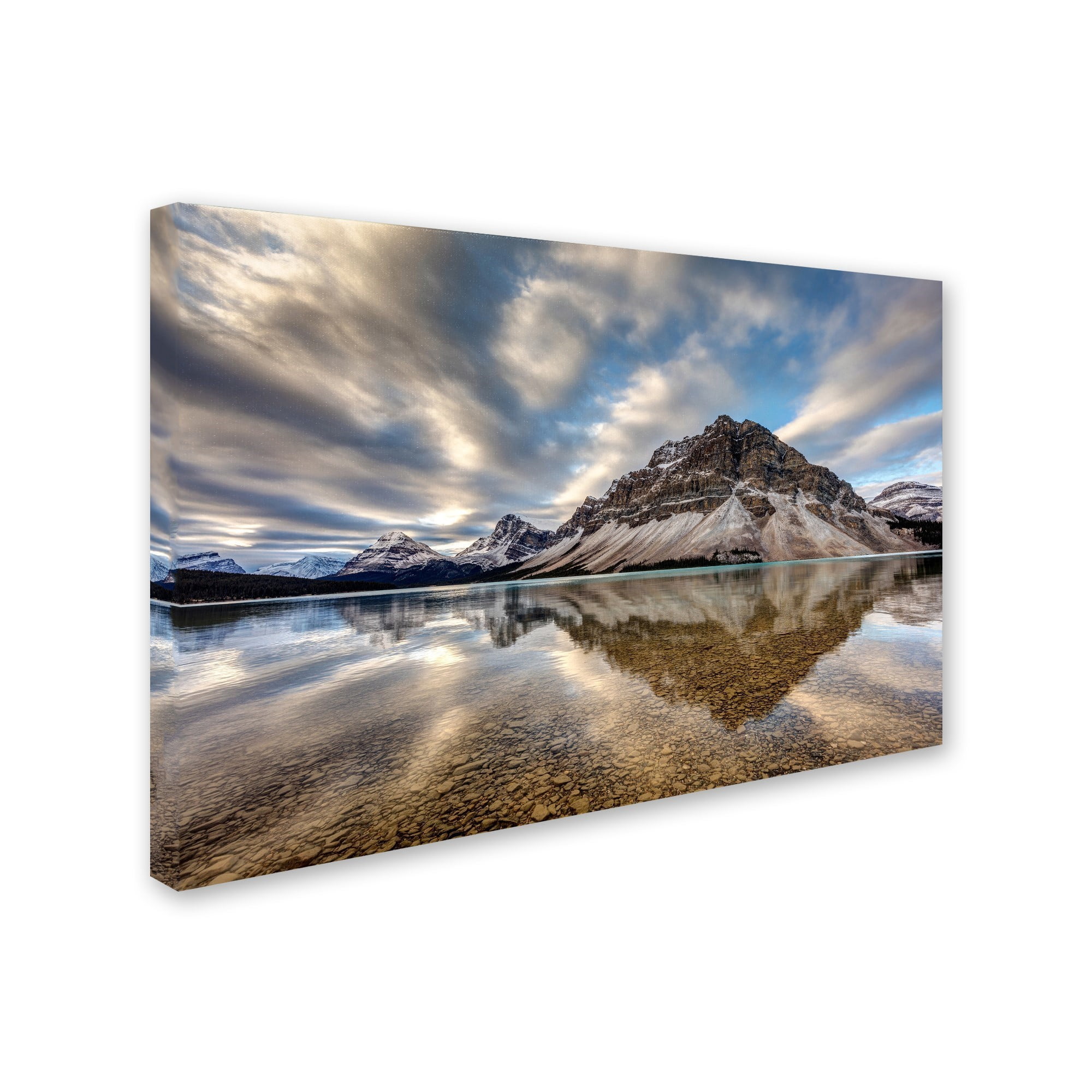 Trademark Fine Art 'Bow Lake Reflection' Canvas Art by Pierre Leclerc