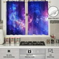 thumbnail image 3 of Galaxy Window Curtains for Kitchen Kids Boys Girls Space Stars Celestial Universe Anime Small Short Home Living Room Bedroom Bathroom Drapes Treatment Tiers Fabric 1 Pair, 27.5" W x 39" L, Cool, 3 of 6