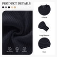 thumbnail image 4 of Asklazy Women's Loose Knit Lantern Seleeve Ribbed Sweater Open Front Caridigan,Navy,L, 4 of 8