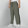 thumbnail image 4 of Eltusu Boys Sweatpants, Warm Elastic Waist Cotton Loose Winter Joggers Army Green Size 12-14 T, 4 of 5