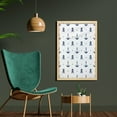 thumbnail image 2 of Marine Wall Art with Frame, Anchors and Skulls Crossed Bones Dots Pirate Horror Fear Seaman Illustration Art, Printed Fabric Poster for Bathroom Living Room, 23" x 35", Navy Blue, by Ambesonne, 2 of 2