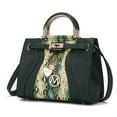 thumbnail image 5 of Mia K Cassia Snake Embossed Vegan Leather Satchel Handbag 10.6x8.2 inches, 5 of 10