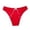 Red, variant on Womens Mid Rise Seamless Bikini Panties Sheer Mesh Geometric Stitching White Bow Detail Underwear