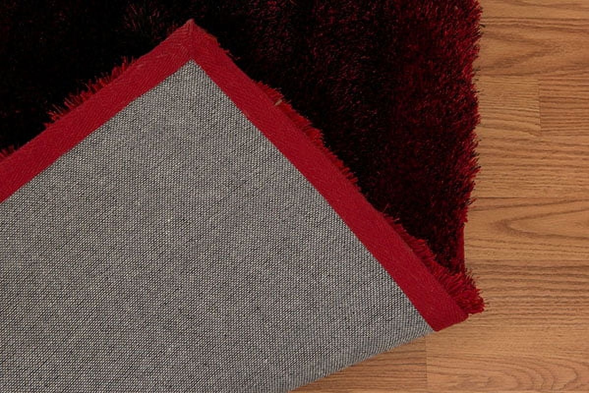 United Weavers Veria Abstract Shag Geometric Area Rug, Burnt Red, 5'3" X 7'2"