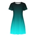 thumbnail image 5 of Clearance! Erwazi Women's Crew Neck Short Sleeve T Shirt Dress Summer Trendy Basic Casual Dresses Swing Flowy Midi Dress with Pockets, 5 of 5