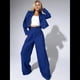 thumbnail image 5 of Conjuntos de 2 Piezas para Mujer: Blazer Elegante, Chaqueta, Pantalón Recto de Cintura Alta, Conjunto Informal de Negocios. Azul M, 5 of 10