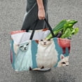 thumbnail image 7 of Alpaca Large Capacity Reusable Foldable Oxford Cloth Beach Bag Storage Bin Shopping Basket Cube Organizer, 7 of 7