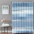 thumbnail image 2 of Bathroom Shower Curtain Modern Abstract Stripe Art Waterproof Shower Curtains with Hooks, Oil Painting Blue Gray Art Bath Curtains Bathtub Curtain Home Decor 72x84in, 2 of 9