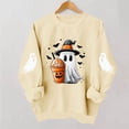 thumbnail image 5 of Halloween Sweatshirts Women Ghost Pumpkin Graphic Pullover Fall Spooky Funny Tops Crew Neck Long Sleeve Shirt, 5 of 5