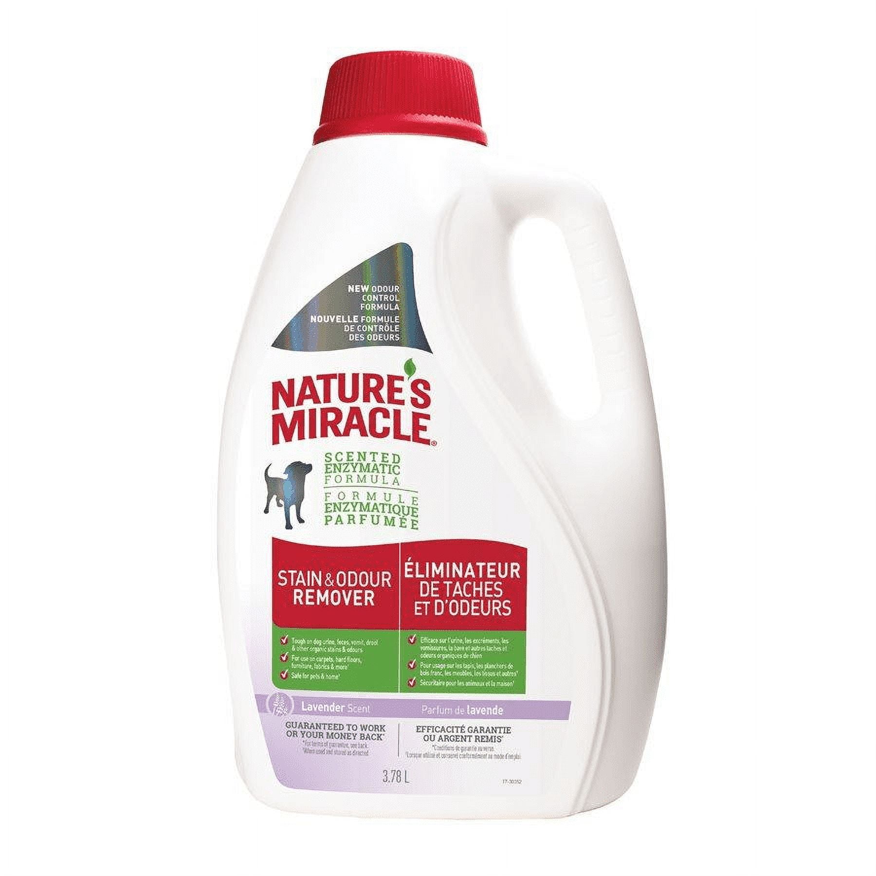Nature s Miracle Dog Stain and Odor Remover for Carpet Hard Floors Fabric and Furniture 1 gal. Walmart