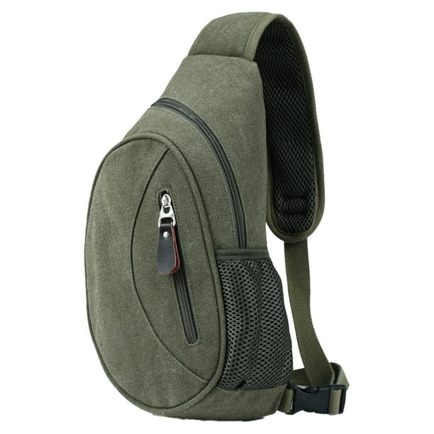 Bolso de pecho para hombre, bolso de lona de ocio con hombro en diagonal