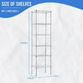 thumbnail image 7 of BestOffice Adjustable Storage Shelves Metal Storage Shelf fo adults(Chrome, 16.7L×11.8W×63.6H), 7 of 7