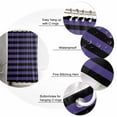 thumbnail image 5 of Fabric Shower Curtain, Happy Halloween Purple and Black Stripes Bathroom Curtain with 12 Hooks Waterproof No Bad Odor Machine Washable Bath Curtains for Bathroom, Spa Room, Background Cloth, 60"x72", 5 of 6