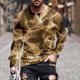 thumbnail image 2 of Tops de hombre Camiseta estampada vintage Blusa informal de manga larga popular personalizada Pompotops oipoqjl1663, 2 of 5