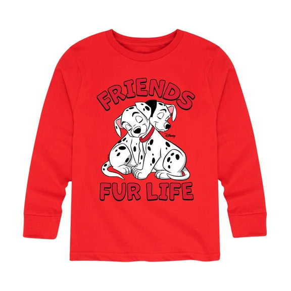 Disney - 101 Dalmatians Animated - Friends FUR Life - Toddler And Youth Long Sleeve Graphic T-Shirt