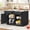 Black, variant on ChicZhiNest 47.2" Kitchen Island with Storage, Faux Marble Countertop Coffee Bar Station, 2 Drawers & Adjustable Shel