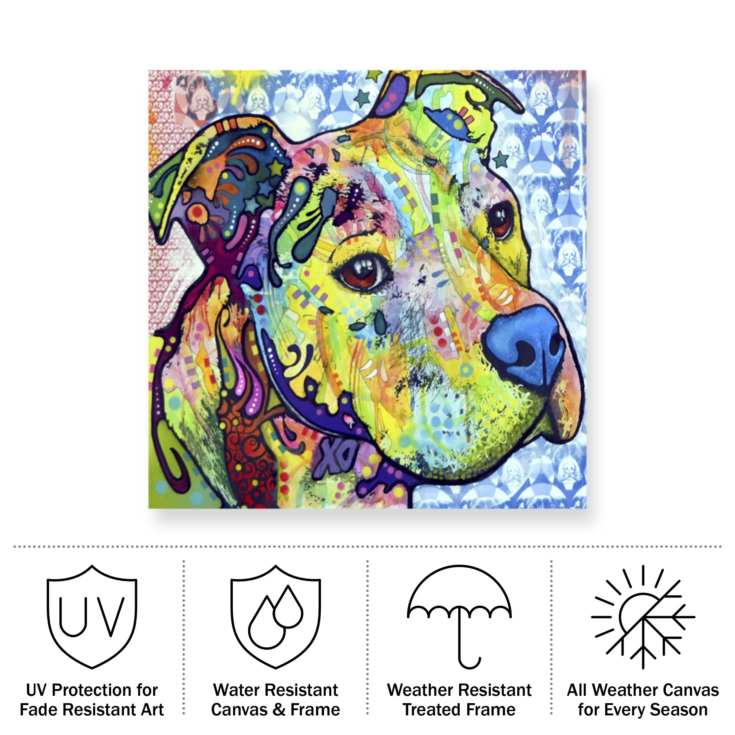 Dean Russo 'Thoughtful Pitbull III' Outdoor All-Weather Wall Decor