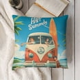 thumbnail image 3 of YINGXI Hello Summer Surf Throw Pillow Cover, Beach Pillow Covers Surfboard Ocean Holiday Party Cushion Case for Sofa Couch Summer Decor Gifts Flannel Pillow Covers 22x22in, 3 of 5