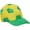 Yellow+green, variant on Yellow Green Soccer Shaped Baseball Cap Football Fans Cheer Hat 1Pc